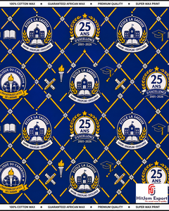 Custom African Wax Print Fabric Manufacturer School Anniversary Convention Uniform Celebration Textile Supplier OEM - Product Image 1