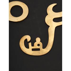 Colgante de pared de latón hecho a mano, estatua de Tamil Om Aum, decoración elegante para el hogar, estatua de latón para tapices - Product Image 1