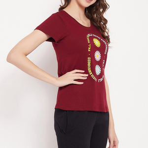 Nueva Camiseta de Algodón para Mujer, Moda de Verano, Informal, Lisa, Transpirable, en Oferta, para Gimnasio, Talla Adulto, Venta al por Mayor - Product Image 3