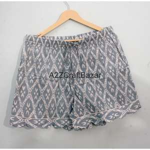 Conjunto de Pijama de Algodón 100% Hecho a Mano, Diseño Floral con Estampado de Bloques, Largo, para Verano y Otoño, Suave, Transpirable y de Secado Rápido - Product Image 3