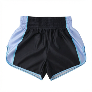 Pantalones Cortos de Boxeo Negros y Rojos con Logotipo Personalizado, Equipo de Entrenamiento de Artes Marciales de Satén - Product Image 5