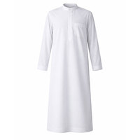 Qamis islamique traditionnel pour hommes + Shemagh blanc premium + Ensemble Agal Igal noir de haute qualité - Léger et à séchage rapide