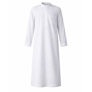 Thobe islamique traditionnel Jubbah Qamis pour hommes + Shemagh blanc de qualité supérieure + Ensemble Agal Igal noir de haute qualité - Product Image 4