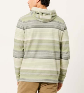 Direct Factory Sale 100% Cotton Fleece Men's Hoodies Pullover OEM Custom Logo Drop Shoulder 300 GSM Striped Printed Regular Fit - Product Image 5
