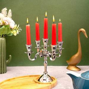 Support de bougie moderne en aluminium de qualité supérieure, décoratif et unique, pour mariage, événement, fête, décoration de table à bas prix - Product Image 2