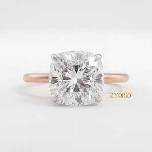 2.76ct Cushion Cut EF VS1 Diamond Engagement <b>Ring</b> in 925 <b>Silver</b> with Round Side Diamonds Luxury <b>Solitaire</b> <b>Ring</b> for Wedding Party - Product Image 2