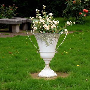 Maceta Galvanizada Blanca Vintage, Perfecta para Centros de Mesa de Boda, Decoración de Jardín y Arreglos Florales, Venta al por Mayor desde India - Product Image 6