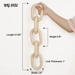 Cheap Hot Sale Wooden Vertical Hanging Modern Farmhouse Art Wall Decor 5 Link Chain Decoration for Home - Product Image 2