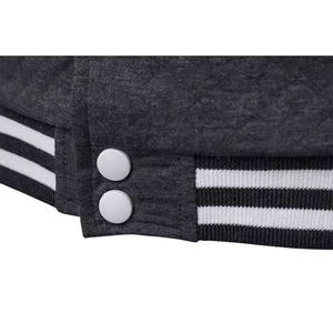 Chaqueta de béisbol universitaria para hombre, chaqueta cortavientos estilo varsity, cómoda, con cuello alto, logotipo personalizado bordado, para primavera - Product Image 4