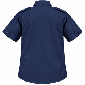 Chemise de travail personnalisée pour homme, manches courtes, avec épaulettes, couleur unie, pour agent de sécurité - Product Image 2