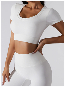 Wholesale Sportswear High Quality Gym Fitness Sets Women Stylish Yoga Long Sleeves Active Sports <b>Bra</b> Leggings Workout - Product Image 6