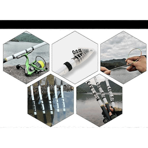 Canna da Pesca Telescopica Portatile in Fibra di Carbonio da 1,8M, Canna da Spinning per Pesca Facile - Product Image 4
