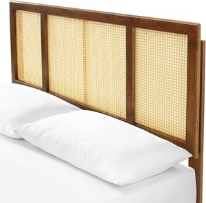 Solid Walnut Wood Platform <b>Bed</b> Frame Contemporary Full-Size for Bedroom Master or Guest Suite Traditional Design Style - Product Image 6