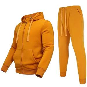 Ensemble de survêtements personnalisés pour hommes, streetwear, 100% coton, effet délavé, sweat-shirts à capuche et pantalons de survêtement, ensembles de survêtements pour hommes - Product Image 1