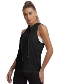 Sweat à capuche sans manches respirant de haute qualité, personnalisé avec une étiquette privée, pour femmes, hiver et été, avec logo personnalisé - Product Image 6