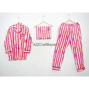 Conjunto de Pijama de Verano para Mujer, Transpirable, 100% Algodón Puro, Estampado de Escorpio, Pantalones de Punto, Camiseta y Shorts - Product Image 4