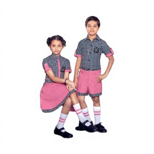 Uniformes de escuela secundaria primaria de alta calidad con impresión de logotipo personalizado Camisa de manga corta unisex con falda Pantalón corto para niños - Product Image 4