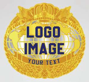 Ceinture de championnat de lutte personnalisée avec logo sur quatre côtés, en laiton et zinc, plaque centrale dorée complexe, sangle bleue, équipement personnalisé - Product Image 3