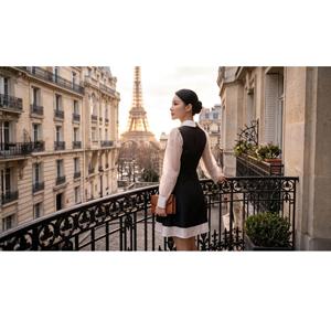 Wholesale Silhouette Long <b>Silky</b> Sleeves French Peter Pan New <b>Top</b> Perfect A-line Large Peter Pan Collar Dress Vietnam - Product Image 4