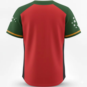 Maillot de baseball unisexe personnalisable à manches courtes, respirant, fabriqué au Pakistan, avec logo imprimé sur mesure, col en V, grandes tailles - Product Image 4