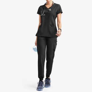 Ensemble de Blouse et Pantalon Médical Premium Bleu pour Femme 2026 en Coton et Polyester Tissé, Uniforme d'Hôpital avec Poches et Stéthoscope, Prêt à l'Emploi Médical - Product Image 6