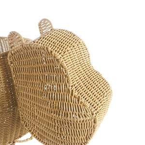 Cesta de Mimbre con Forma de Hipopótamo, Cesta Decorativa Tejida con Parte Superior Abierta, Caja de Almacenamiento con Diseño de Animales de Safari, Contenedor de Juguetes para Niños, Decoración Boho - Product Image 5