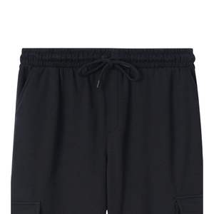 Pantalones Jogger Cargo Negros para Hombre, Mezcla de Algodón, Cintura Elástica con Cordón, Pantalones de Estilo Urbano, Proveedor Mayorista OEM - Product Image 5