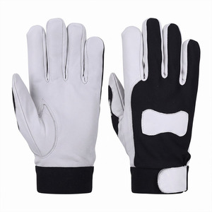 High Quality Durable Goat Grain Leather Assembly Driver <b>Glove</b> Adjustable Wristband Anti-static Industrial Hand Protection - Product Image 2