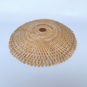 Boho Handwoven Bamboo <b>Ceiling</b> Lamp Shade <b>Wicker</b> Hanging <b>Light</b> Cover Natural Fiber Pendant Lamp Boho Home Decoration - Product Image 5