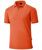 Camisa Casual para Hombre con Cierre de Cremallera, Manga Corta, 240 Gramos, Tela de Jersey de Algodón Orgánico, Costuras Duraderas, Diseño Personalizado, Nombre de Marca Personalizado