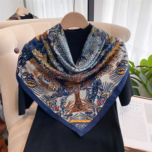 90*90cm Square Scarf Twill Cotton Feeling Women <b>Head</b> Shawls And <b>Wraps</b> Luxury Print Neck Scarves Hijab Bandana Pashmina - Product Image 5