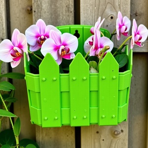 Pot à plantes en plastique à café de haute qualité Durable léger résistant aux intempéries idéal pour les plantes de patio et de jardin de balcon à la maison - Product Image 1