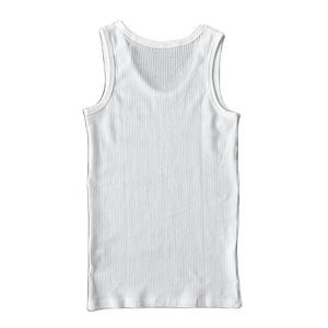 SpandexPolyester Quick-Dry Breathable Eco-Friendly Anti-shrink 160g <b>White</b> Sports Mesh Fabric Tank <b>Top</b> Men's Undershirt - Product Image 2