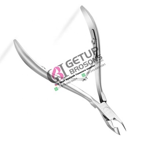 Cortauñas profesionales de acero inoxidable plateado para cutículas, herramientas de manicura y pedicura, diseño de logotipo personalizado, calidad de salón, cuidado de belleza. - Product Image 5