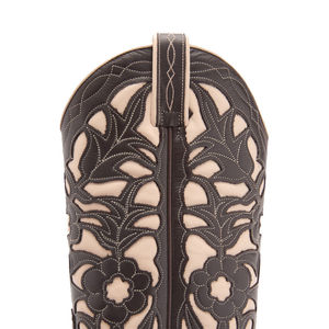 Vente en gros – Nouvelles bottes de cowboy rétro bleues pour femme, style western, à rayures brodées, antidérapantes, à enfiler, montantes à la cheville - Product Image 3
