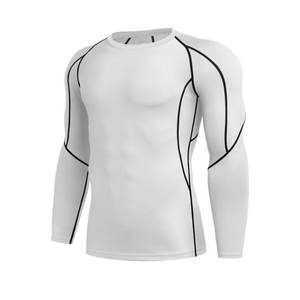 เสื้อคอมเพรสชั่นแขนยาวสีพื้นสำหรับผู้ชาย รับสกรีนโลโก้ เสื้อคอมเพรสชั่นผู้ชายสไตล์ใหม่ - Product Image 1