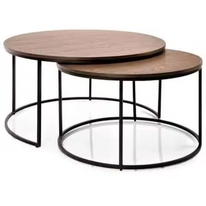 Table basse ronde en marbre blanc, best-seller, avec base en métal noir fin, idéale pour studio, appartement ou salon. - Product Image 3