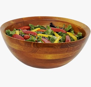 Tazón Redondo de Madera para Ensaladas, Hecho a Mano, Vajilla Natural para Servir y Mostrar Ensaladas al Mejor Precio - Product Image 2