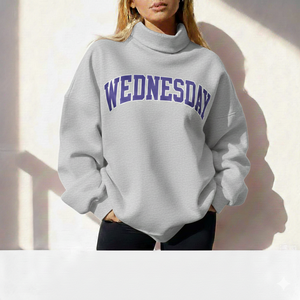 Sweat-shirt d'hiver pour femme à col montant, imprimé sur mesure OEM, qualité supérieure, tissu épais, 100% coton - Product Image 1