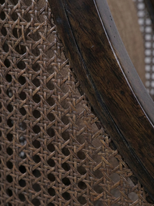 Modern Rattan Restaurant Furniture Dining <b>Chair</b> with Solid Wood <b>Cane</b> Back and Cushioned Seat for Commercial Use - Product Image 3