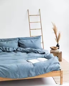 Juegos de Fundas de Edredón al por Mayor con Aspecto de Lino, Ropa de Cama Acogedora para Dormitorio, Juegos de Fundas de Edredón Lavadas - Product Image 6