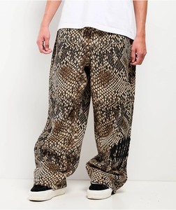 Pantalones Harem Unisex con Estampado de Serpiente, de Felpa/Algodón, Transpirables, Cintura Elástica, Corte Holgado Informal, Estilo Hip Hop - Product Image 3