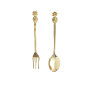 Juego de cubiertos de latón macizo para uso en hoteles y restaurantes, para el hogar, hoteles, restaurantes, vajilla y servicio de catering. - Product Image 2