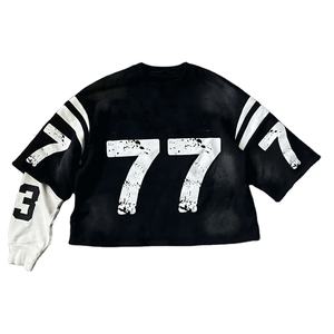 T-shirt sérigraphie personnalisé de qualité supérieure Vintage 100% coton lavé à l'acide prix de gros hommes Double couche à manches longues t-shirt - Product Image 5