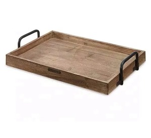 Bandeja de Servir de Bambú Rectangular, Diseño Minimalista Sólido, Juego de Platos de Madera Duraderos para Decoración del Hogar, Juego de Bandejas de Servir de Bambú - Product Image 4