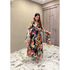 Nueva colección de verano de diseñador para mujer Traje Anarkali en estilo elegante - Product Image 3