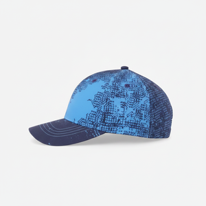 หมวกแก๊ปพิมพ์ลายสีน้ำเงินแบบ Sublimation สำหรับผู้ใหญ่ Unisex สวมใส่สบายๆ กิจกรรมกลางแจ้ง ฤดูร้อน ระบายอากาศได้ดี ผลิตจากโพลีเอสเตอร์ 100% - Product Image 3