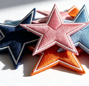 Star Embroidered Patches Fashion <b>Applique</b> Iron On Jackets Hats Custom Logo OEM ODM Wholesale Factory Supply Premium Quality - Product Image 5