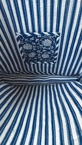 กระเป๋าผ้าฝ้ายพิมพ์ลายอินดิโก้ 100% ขนาดใหญ่ สำหรับใส่ของช้อปปิ้ง กระเป๋าผ้าฝ้ายพิมพ์ลายสำหรับไปทะเล - Product Image 3