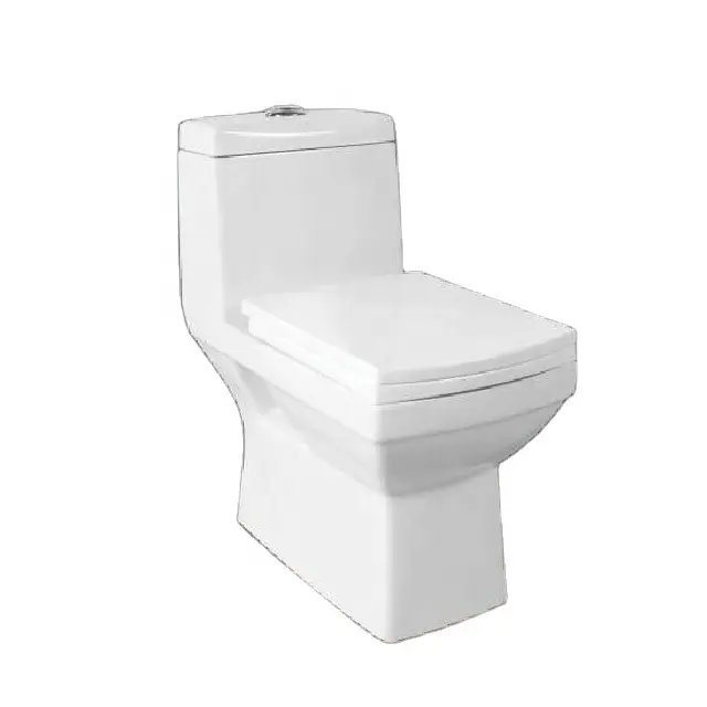 Yeni tasarım Modern sıhhi tesisat banyo tek parça seramik banyo tuvalet seramik EWC tuvalet koltuk tek parça kare kase tuvalet